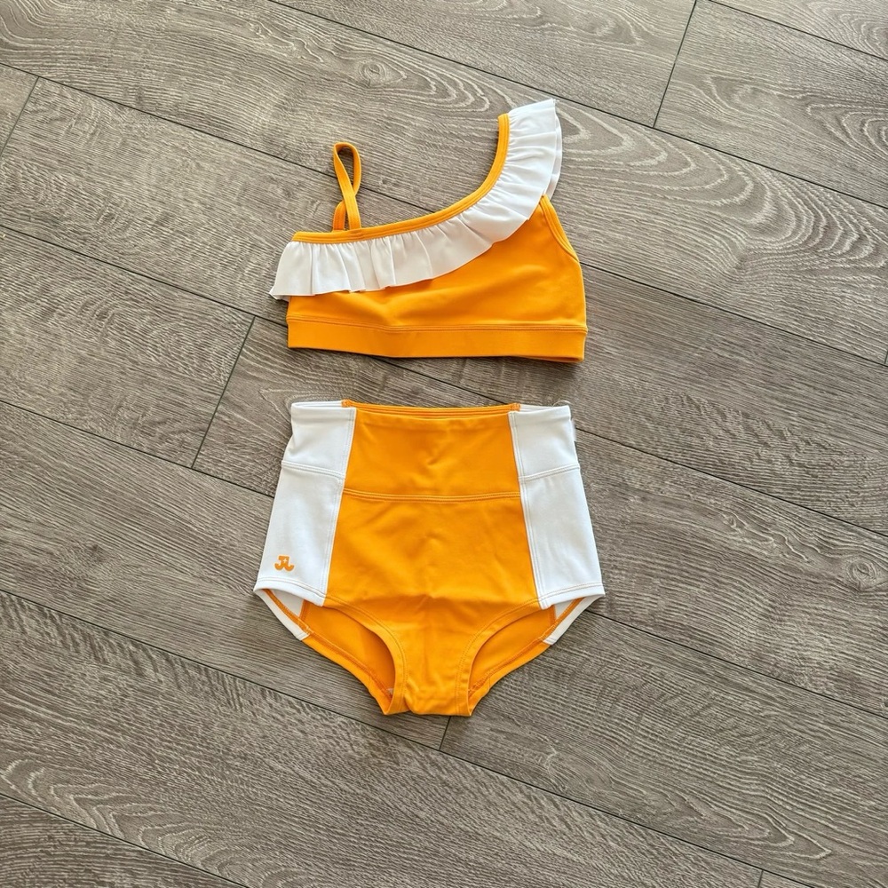 Jo + Jax Sweet Top and Trunks Set in Tangerine